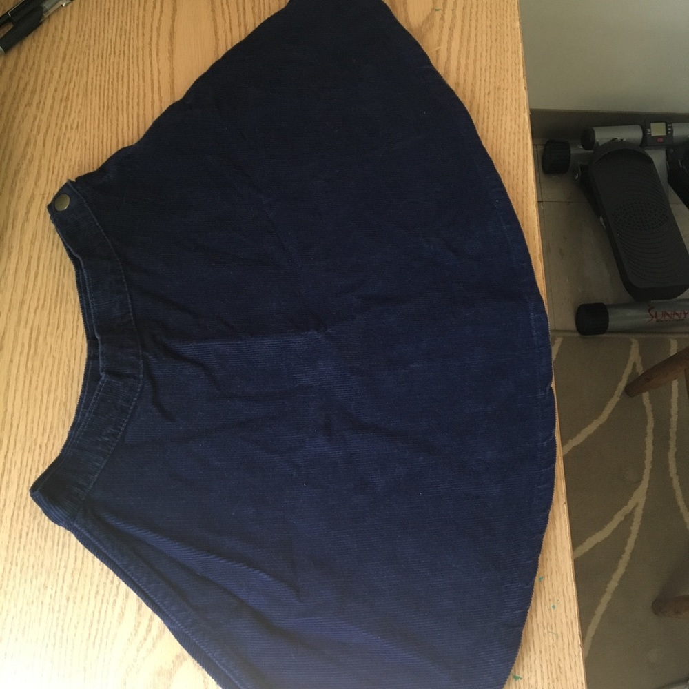 American Apparel blue corduroy circle skirt